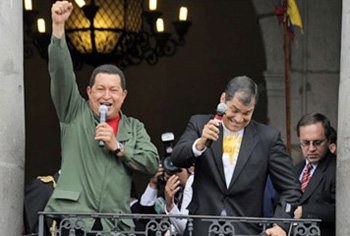 Chávez y Correa