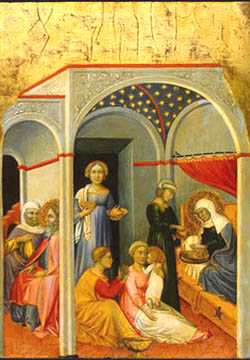 La Natividad de MAría  por di Bartolo