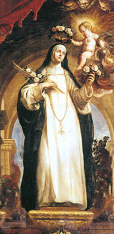 Una pintura de Santa Rosa de Lima