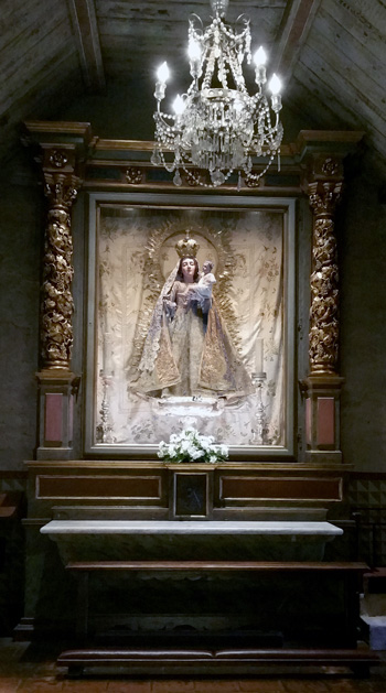 Shrine and statue of our Lady in the chapel of our Lady of Bethlehem