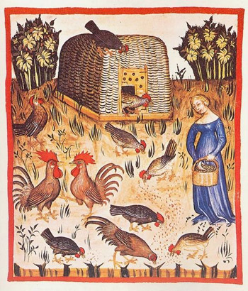 feeding animals medieval