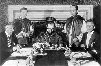 Papen and Card. Eugenio sign a treaty with Germany