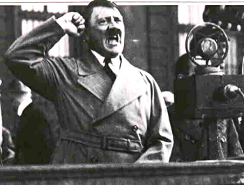 Hitler giving a speech