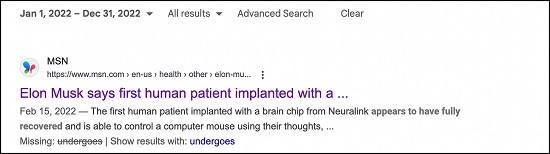 Musk search results