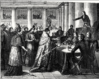 El clero francés presta juramento de la Constitución Civil del Clero
