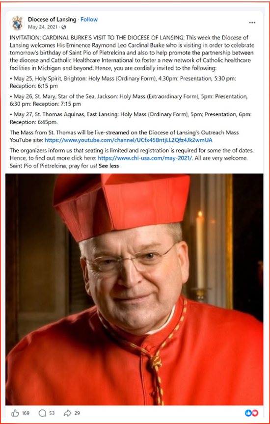 Burke Misa Novus Ordo