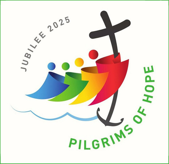 Logo del Jubileo 2025 en el Vaticano