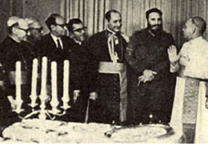 Fidel Castro received by the Nuncio in Cuba