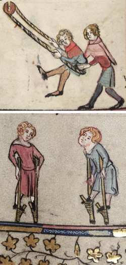 niños medievales jugando